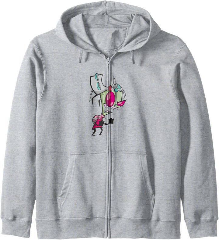 Invader Zim Menacing Laugh Tired GIR Portrait Kapuzenjacke