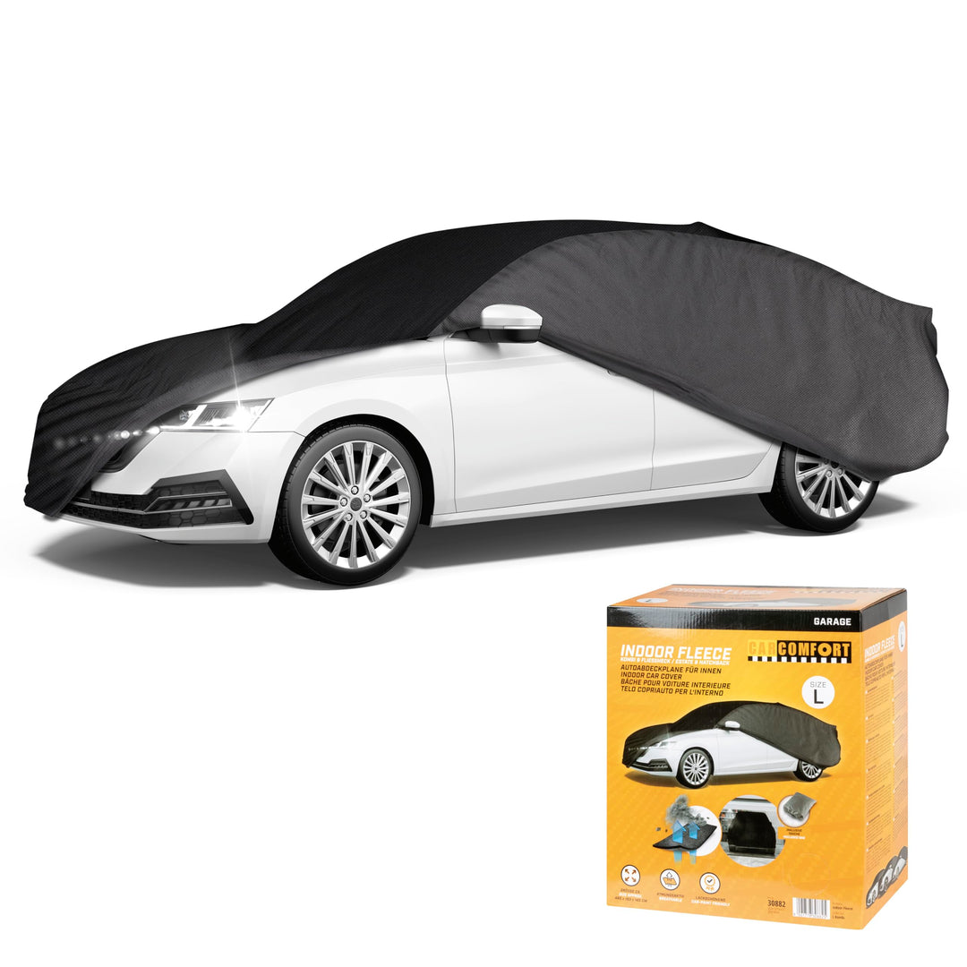 WALSER CarComfort Autoplane Indoor Eco Kombi L, Auto-Abdeckplane atmungsaktiv, lackschonende Autoabd