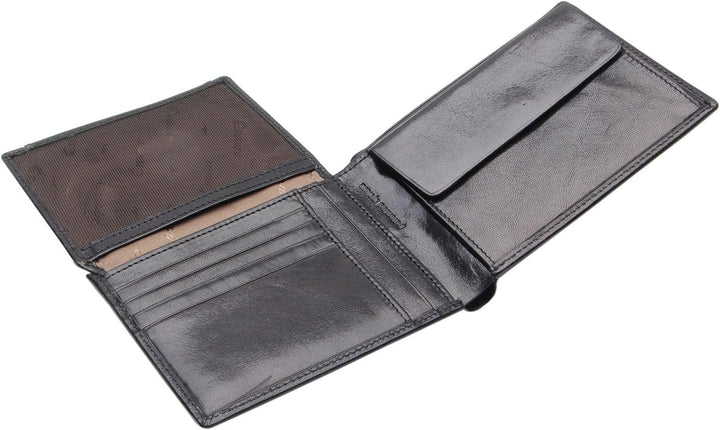 Esquire Toscana Geldbörse II Leder 12,5 cm Schwarz, Schwarz