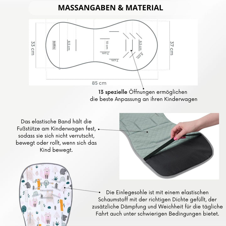 Atmungsaktive Sitzauflage Kinderwagen, Sitzauflage Buggy Sommer, Kinderwagen Zubehör - Universal - K