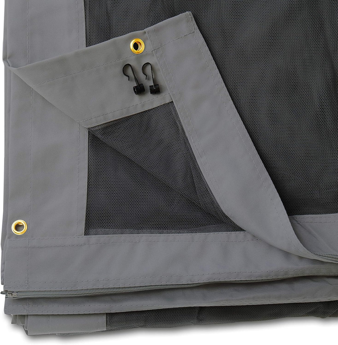 Moskitonetz für Gartenpavillon Forest Superior 3x3 m - Polyester - Insektengitter inkl. Haken, mit R