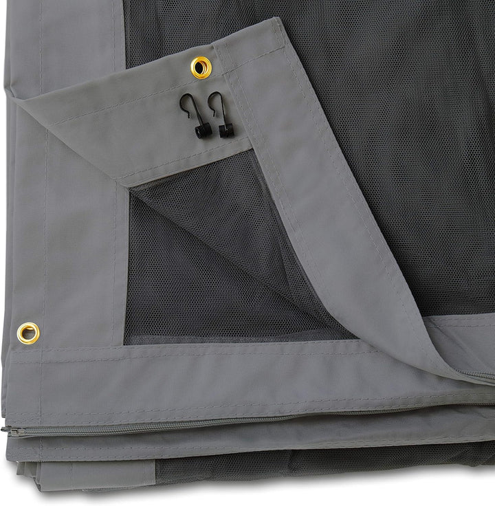 Moskitonetz für Gartenpavillon Forest Superior 3x3 m - Polyester - Insektengitter inkl. Haken, mit R