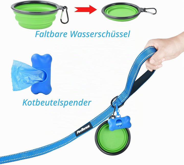 PetBonus Hundeleine Doppelleine für 2 Hunde, Keine Verwicklung Leine für 2 Hunde Gross, Verstellbar