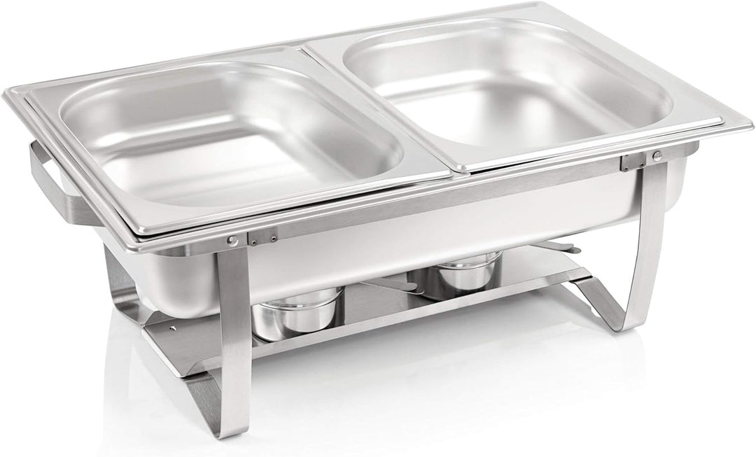 Mahlzeit Chafing Dish | Edelstahl Warmhaltebehälter | Speisenwärmer | Wärmebehälter | Rechaud für Ca