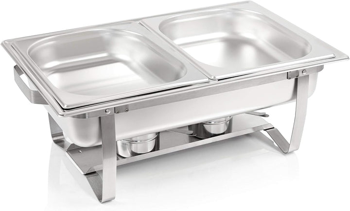 Mahlzeit Chafing Dish | Edelstahl Warmhaltebehälter | Speisenwärmer | Wärmebehälter | Rechaud für Ca