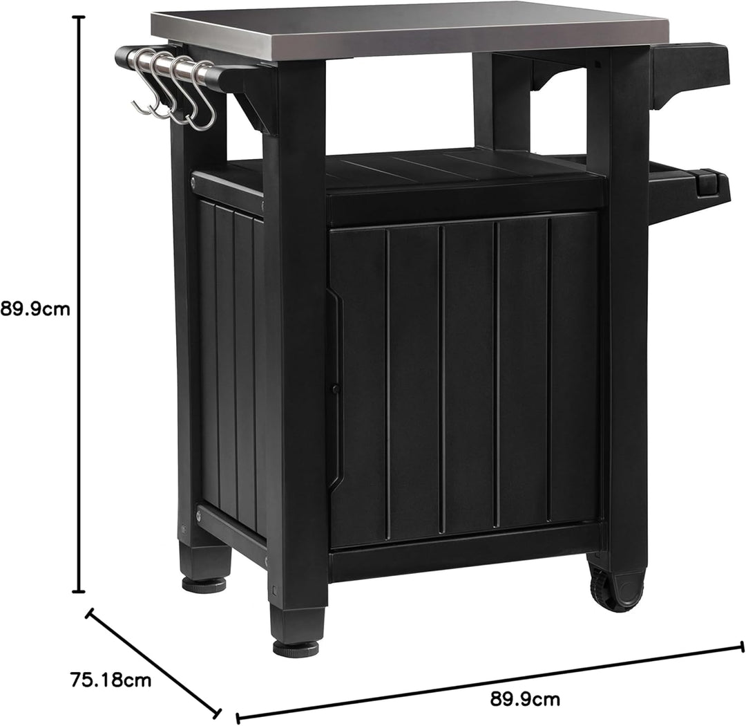 Keter BBQ Beistelltisch Unity & Rayen AA236 Schutzhülle für Grill, rechteckig, PEVA (Polyethylen-Vin