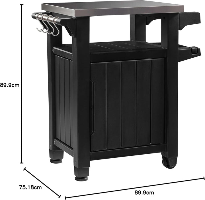 Keter BBQ Beistelltisch Unity & Rayen AA236 Schutzhülle für Grill, rechteckig, PEVA (Polyethylen-Vin