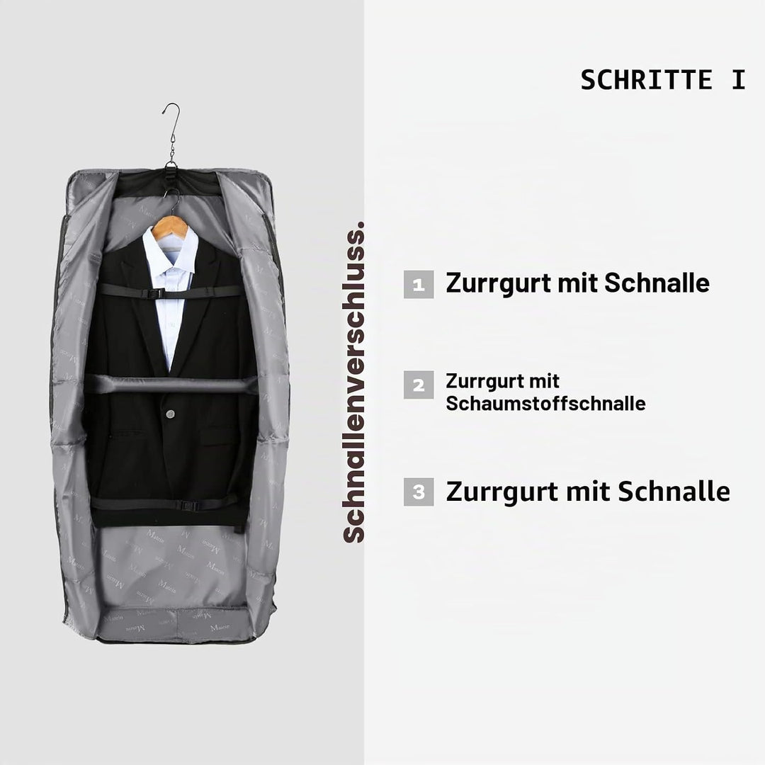 MATEIN Kleidersäcke, grosse Anzug-Reisetasche mit Taschen & Schultergurt für Geschäftsreise, wasserd