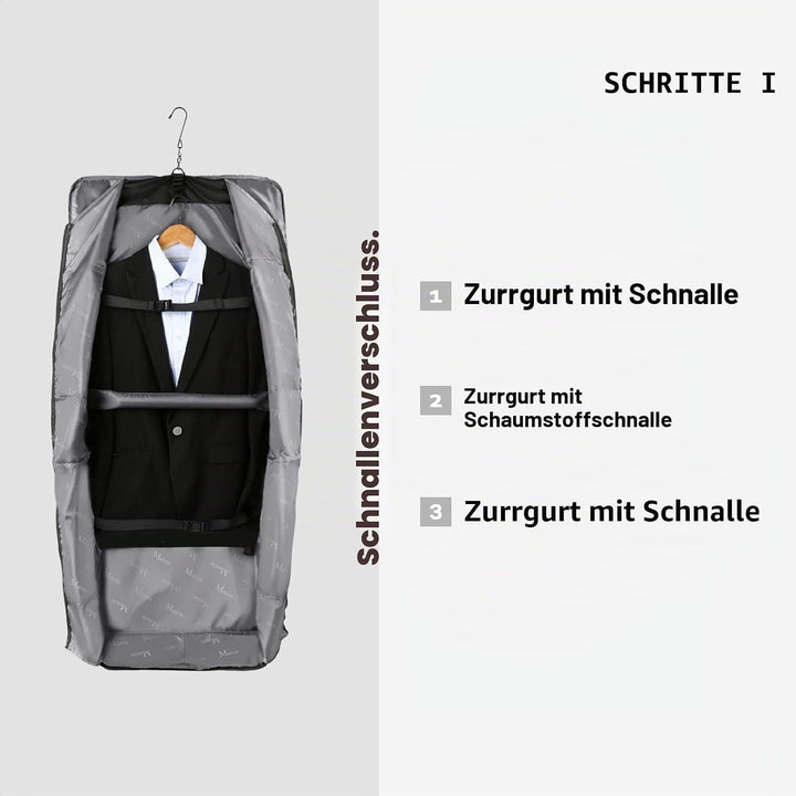 MATEIN Kleidersäcke, grosse Anzug-Reisetasche mit Taschen & Schultergurt für Geschäftsreise, wasserd