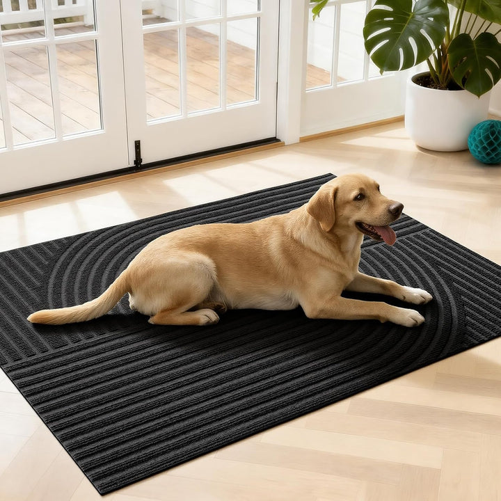FEOMOS Schmutzfangmatte Innen Aussen 50x80cm, rutschfeste Fussmatte mit Saugkraft, Fussmatte Waschba