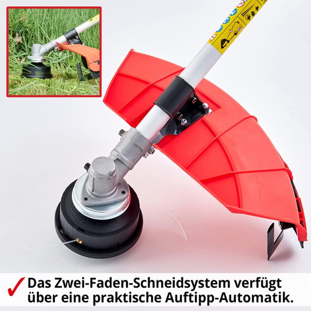 HECHT Elektro Freischneider Motorsense - leistungsstark mit 1400 Watt - 42 cm und 25,4 cm Schnittkre