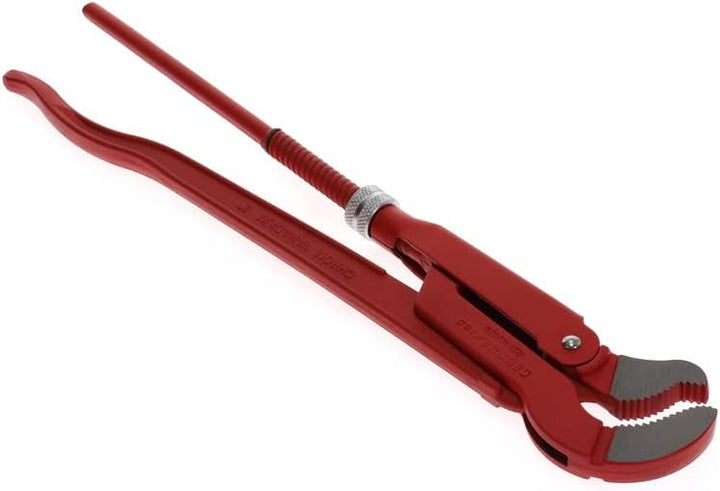 GEDORE red 45degree abgewinkelte Eck-Rohrzange, Spannweite 67 mm/2 Zoll, S-Maul, massiv, Zahnung ver