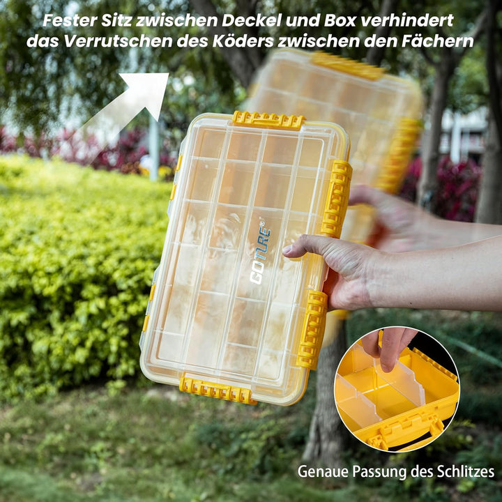 Goture Tacklebox,Kleinteilebox Angeln,Tackle Box Angeln,Köderbox,Angelbox kiste Koffer，Angelzubehör