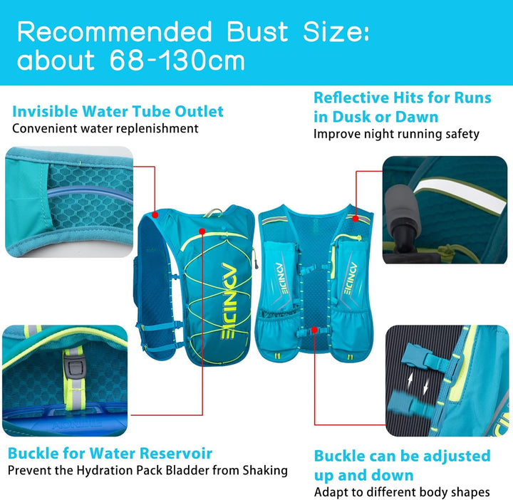 Trinkrucksack, Geila Running Trinkweste, Marathon Trail Running Rucksack, Atmungsaktiver Rucksack Ou