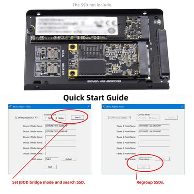 chenyang MSATA ＆ M.2 NGFF SATA SSD auf 2.5" SATA JBOD Raid0 Span Bridge HDD Disk Drive Gehäuse NGFF