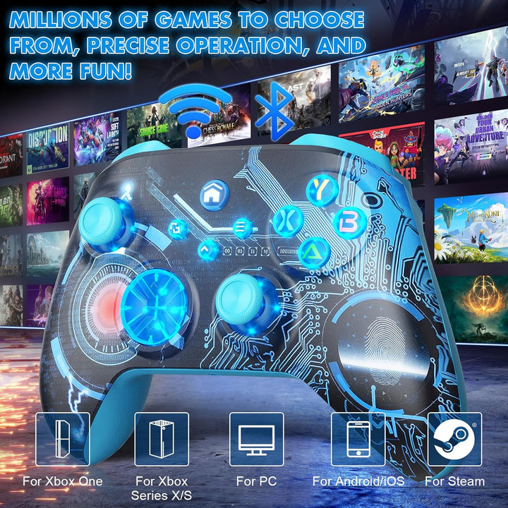 Lapezei Wireless Controller für Xbox Series S/X, mit Xbox One/PC/Android/iOS, Bluetooth Gamepad mit