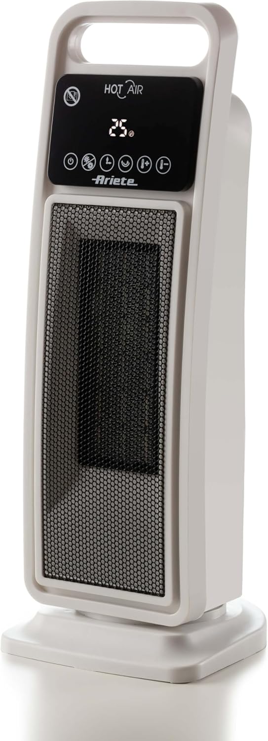 Ariete 8212 Elektrischer Turmheizer, 2000 W, Ventilationsfunktion, Oszillationsfunktion, Timer bis z