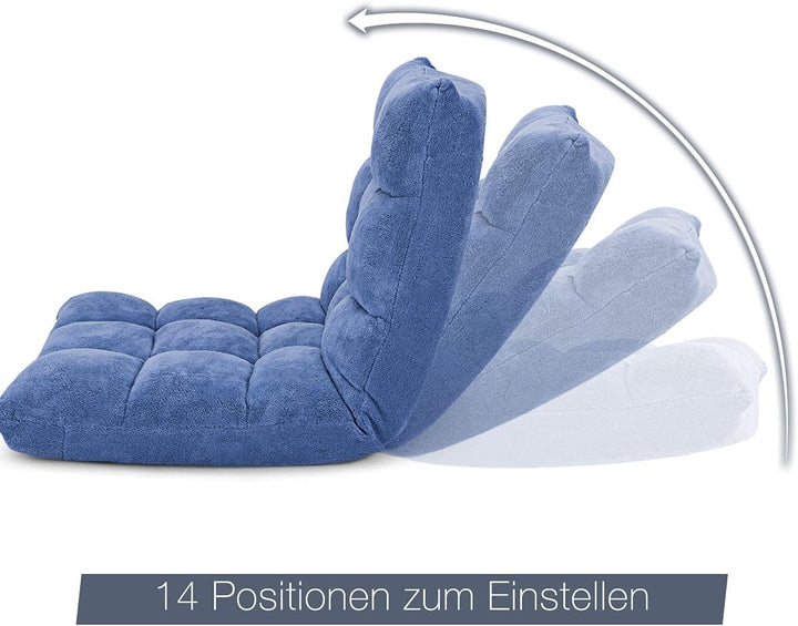 GOPLUS Bodenstuhl, Bodensofa mit Rückenlehne, Bodensessel mit Schlaffunktion, Floor Chair, Lazy Sofa