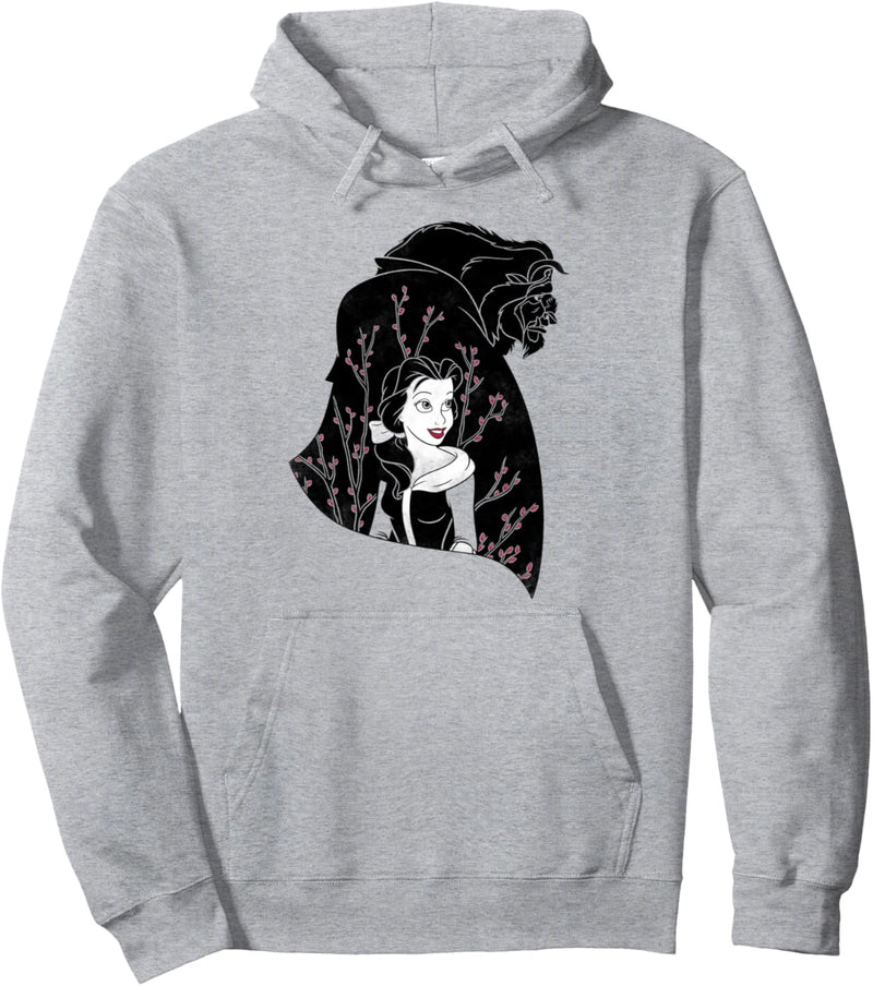 Disney Beauty And The Beast Belle and Beast Silhouette Fill Pullover Hoodie