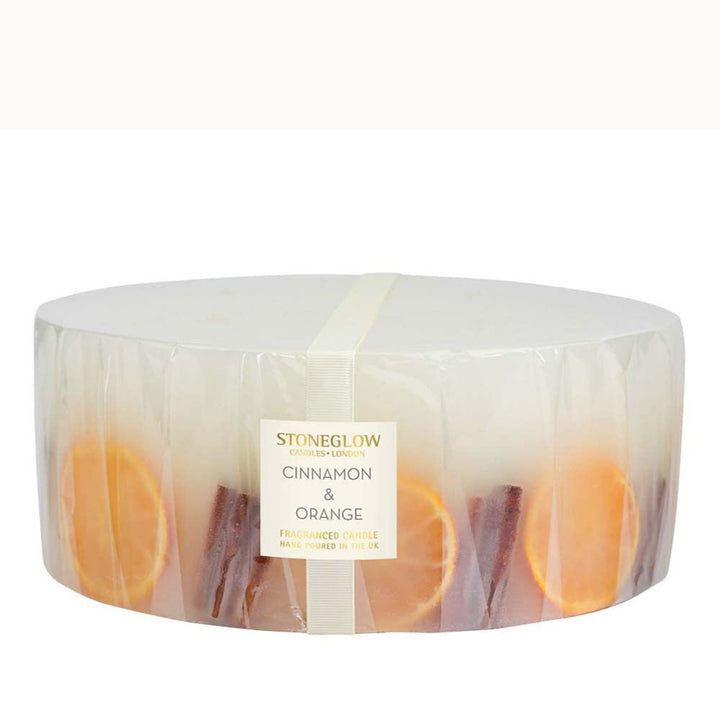 Stoneglow Candles Seasonal Collection Duftkerze mit 5 Dochten, Zimt und Orange