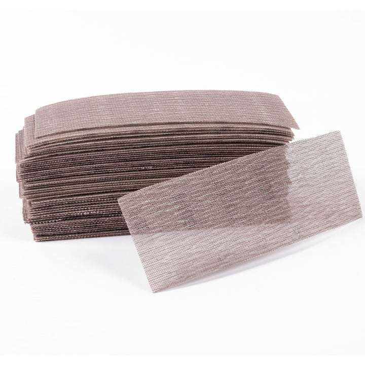 70 mm x 198 mm Netzschleifpapiere, Körnung 80, 120, 180, 320, 400, 70 x 198 mm, Klett-Schleifpapier,