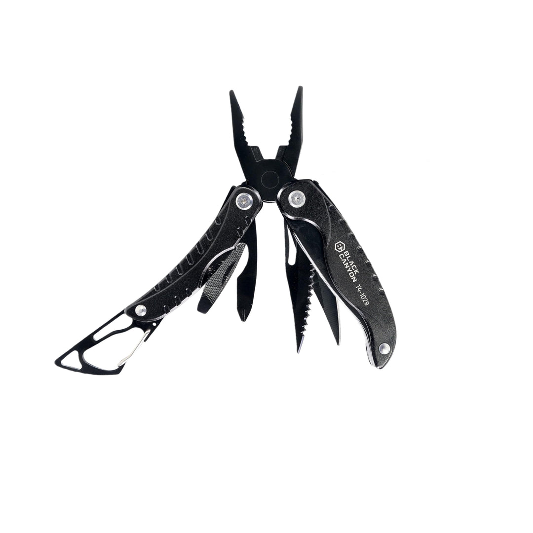 Multitool Zange 10-in-1 Multifunktionswerkzeug, Edelstahl Camping Multitool mit Messer, Schraubendre
