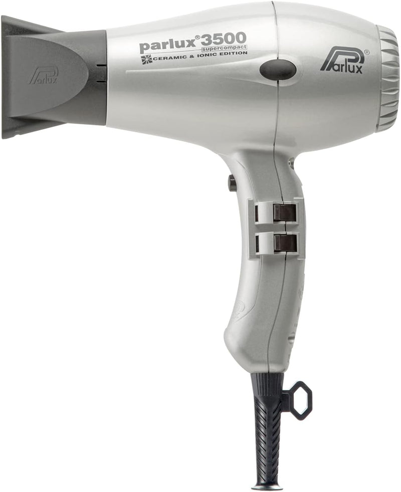 Parlux Profi-Haartrockner 3500 SuperCompact Ceramic + Ion, silber, Silber