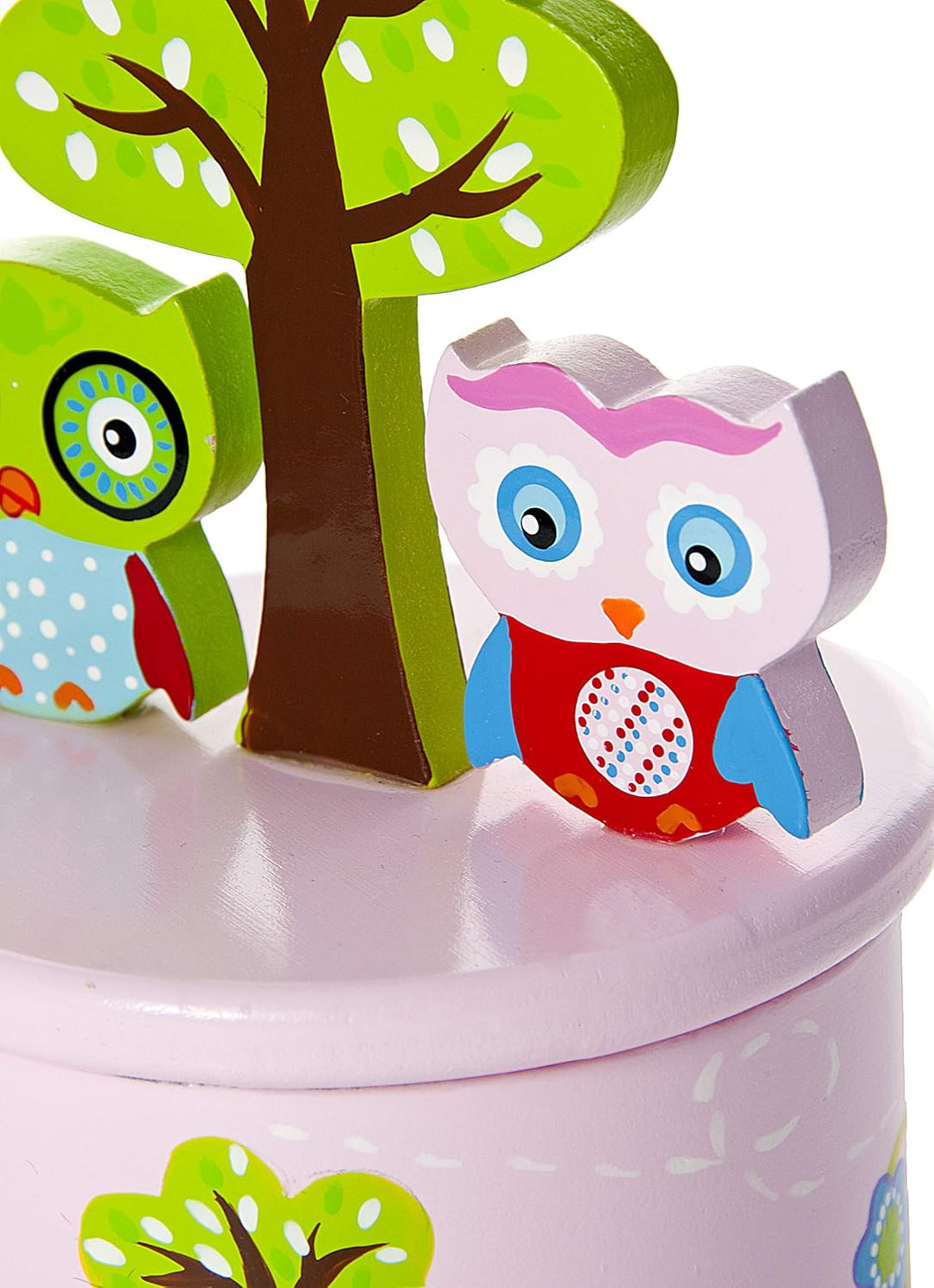 Mousehouse Gifts Spieluhr Holz Rosa Eule Geschenk für Baby oder Kinder Mädchen