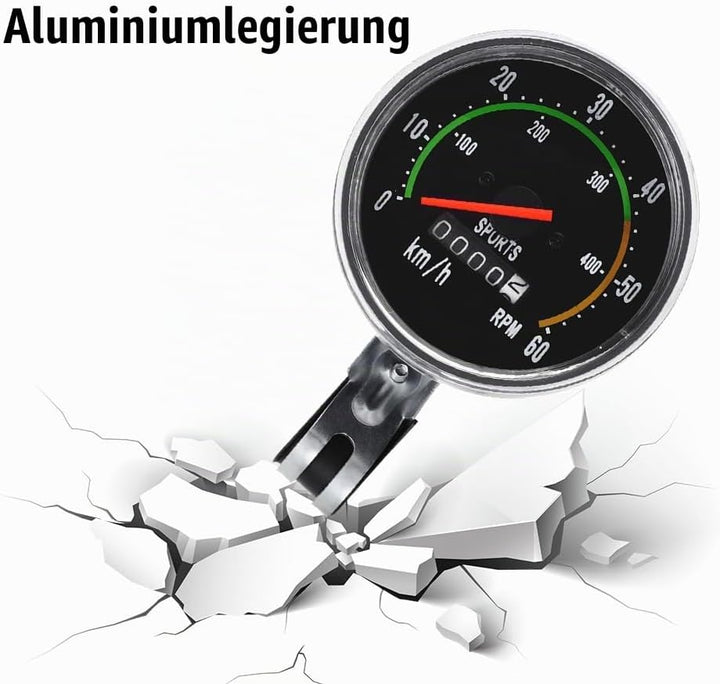 Fahrradtacho Analog Retro, 26 28 29 Zoll Fahrrad Tachometer Analoger Fahrrad Computer Tacho Mechanis