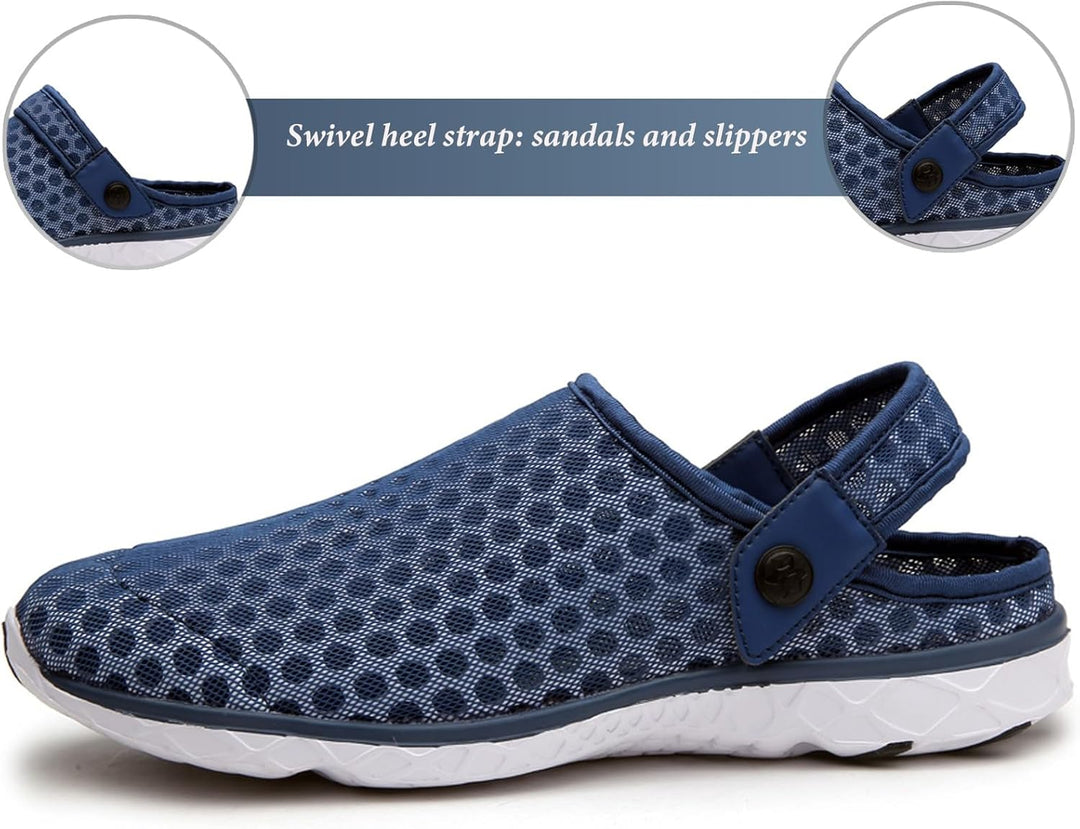 Unisex Clogs Hausschuhe Atmungsaktiv Mesh Pantoletten Sommer Beach Freizeit Schuhe rutschfest Weiche