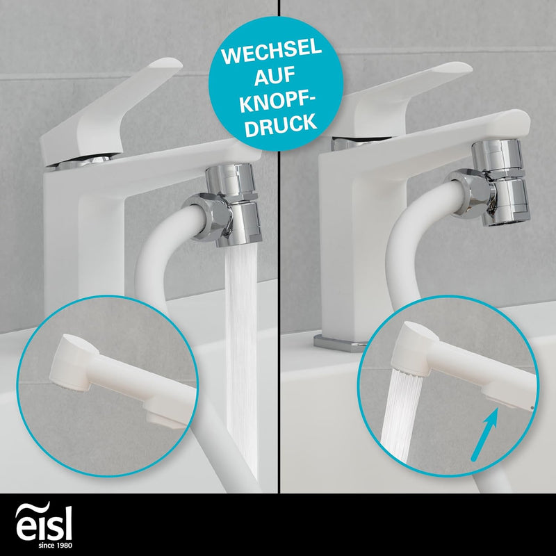 EISL DX25W-A Waschbeckenbrause, Bidet-Handbrause für Küche, Bad, Waschküche oder Werkstatt, Waschbec