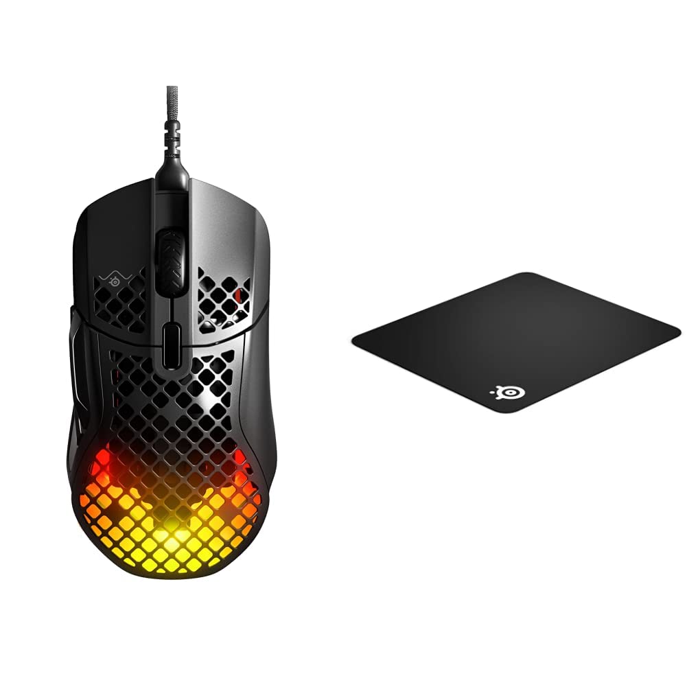 SteelSeries Aerox 5 Gaming-Maus – Ultraleichte 66 g – 9 programmierbare Tasten – Wasserbeständig nac