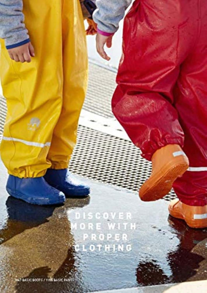 Celavi Baby - Jungen Rainwear Bukser Solid Regenjacke, Rot (Roth 402), 80 EU
