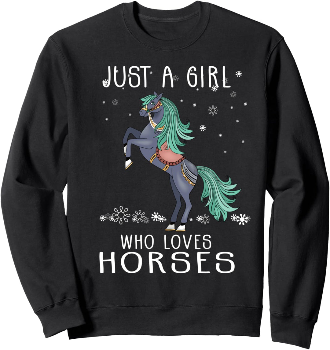 Pferd Pferde Mädchen Teenager Girl Who Loves Horses Sweatshirt