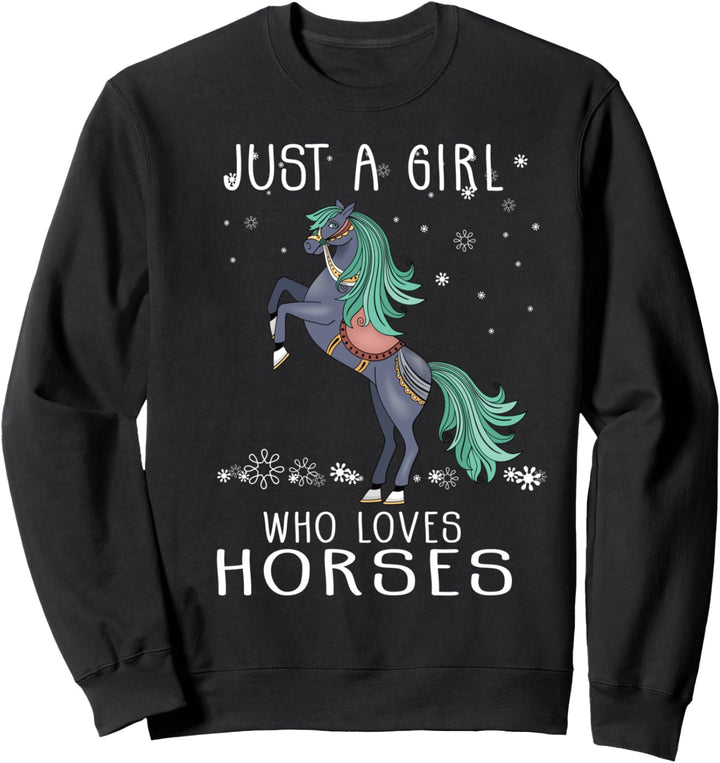 Pferd Pferde Mädchen Teenager Girl Who Loves Horses Sweatshirt