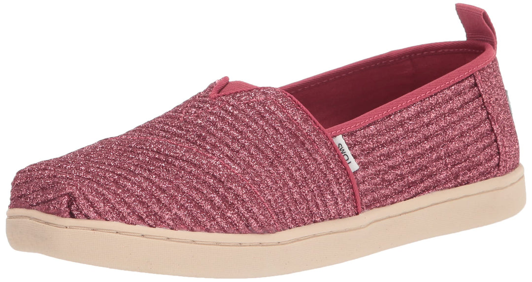 TOMS Mädchen Glitter Alpargata Flache Slipper, 30 EU Pink Rose