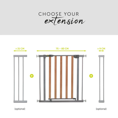 hauck 21cm Verlängerung für hauck Kinderschutzgitter Woodlock, Woodlock 2 & Stop N Safe 2 Silver ohn