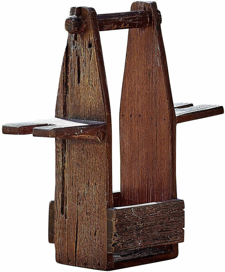 LOBERON Flaschenhalter mit Gläsern Préalon, Rustikaler Charakter, mit Praktischem Tragegriff, Küchen