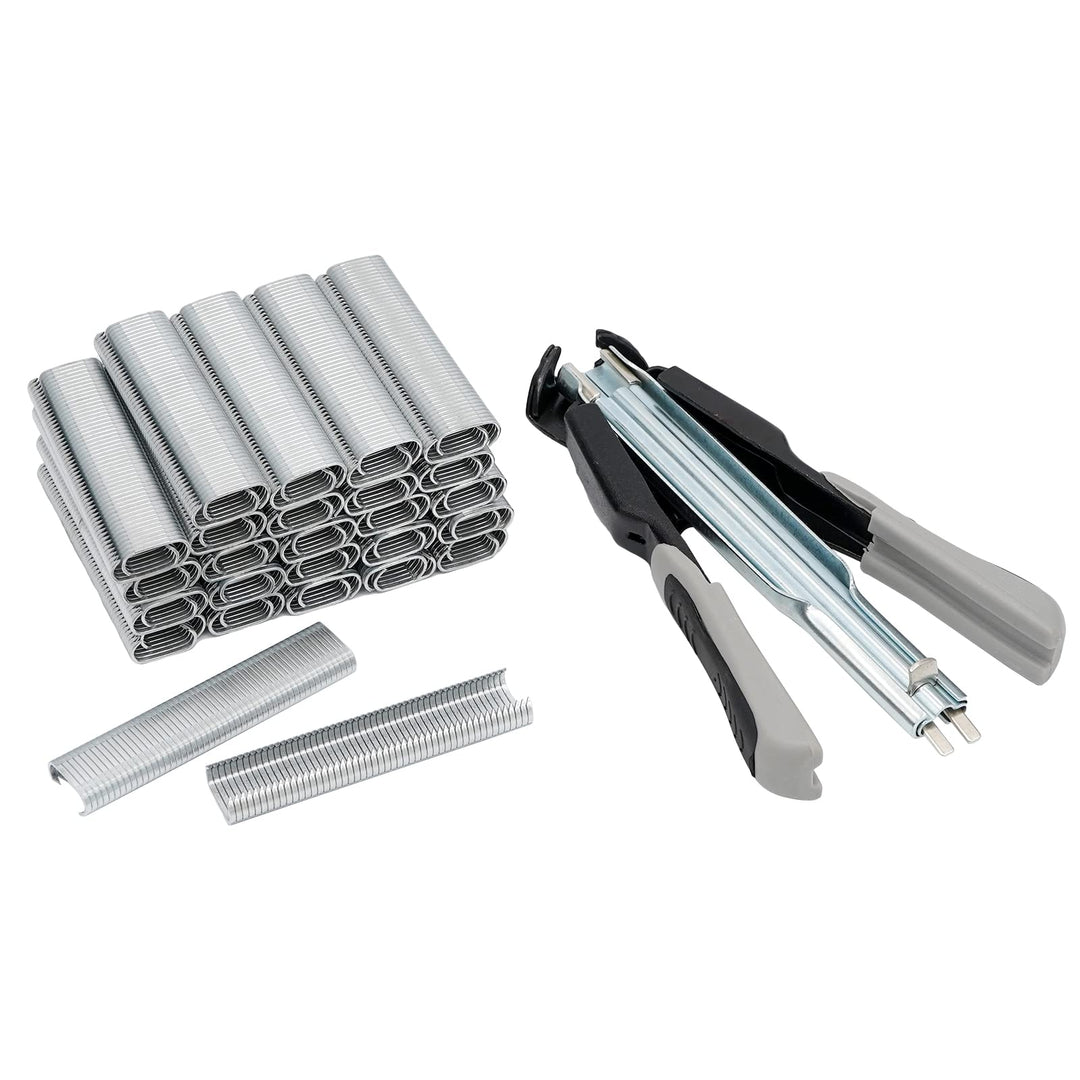 Hog Ring Zange Automatische Zaunzange mit 2500 Stück Schweineringe Zaunclips C Typ Nägel Zaun Kit Id