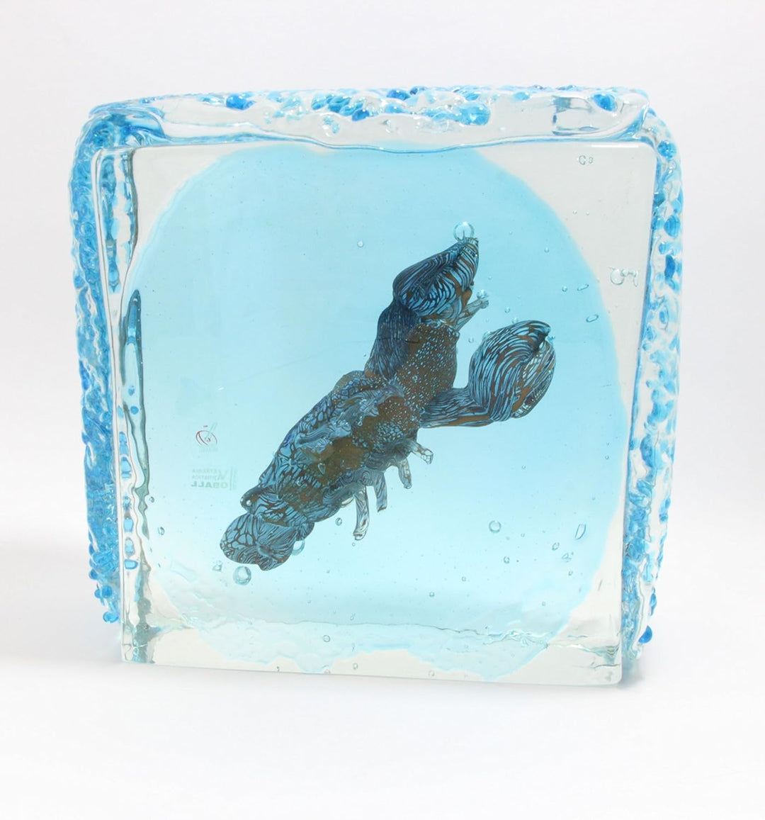 Bonboniere Acqurio Hummer aus Murano-Glas