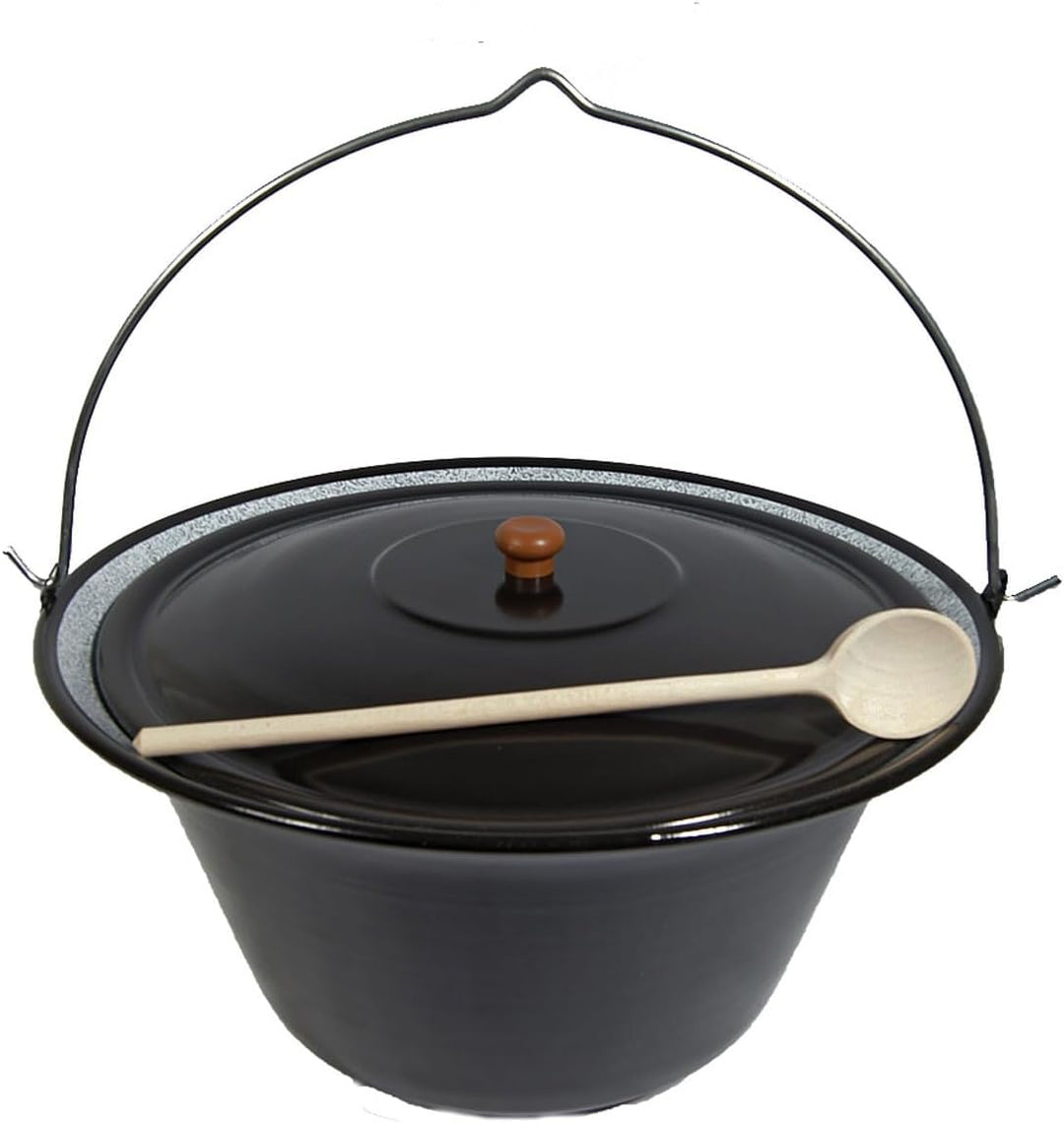 Set Gulaschkessel Gulaschtopf Emaille 30 Liter + Deckel + Gratis Kochlöffel