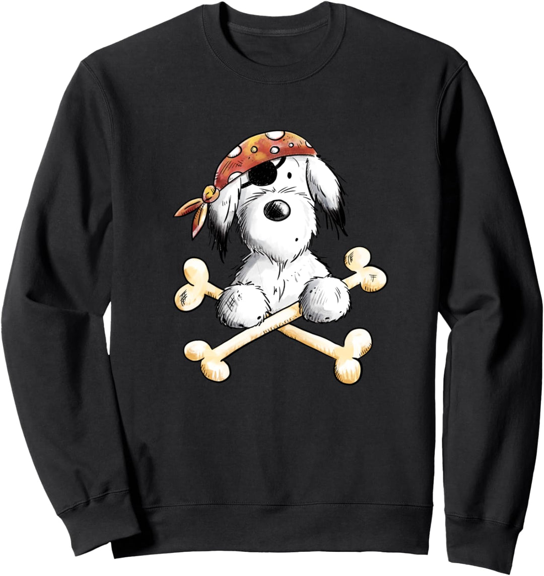 Niedlicher Piraten Hund I Pirat Hunde Comic Sweatshirt