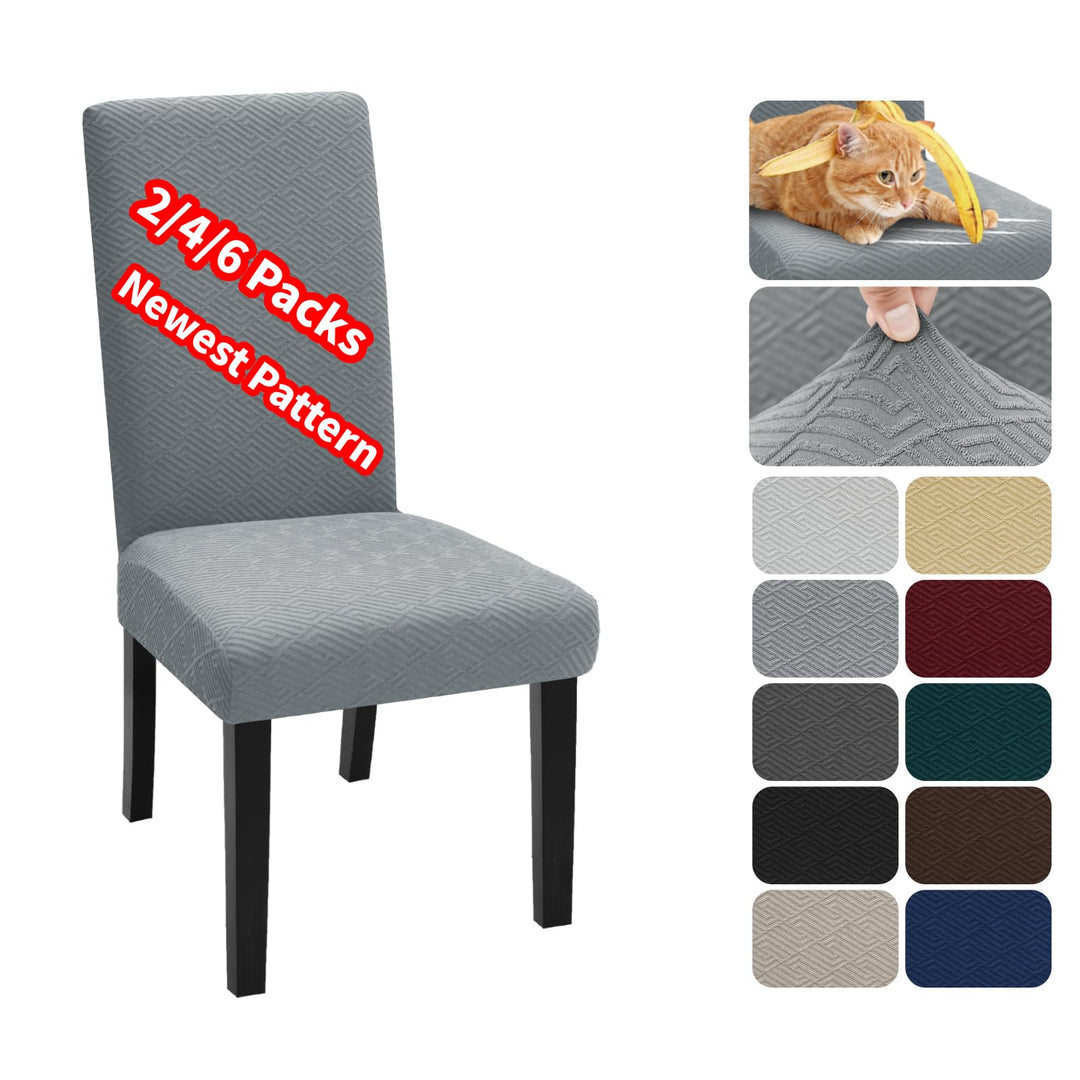 XINEAGE Stuhlhussen 4er Set, Stretch Stuhlhussen für Esszimmerstühle, Universale Stuhlhussen Waschba