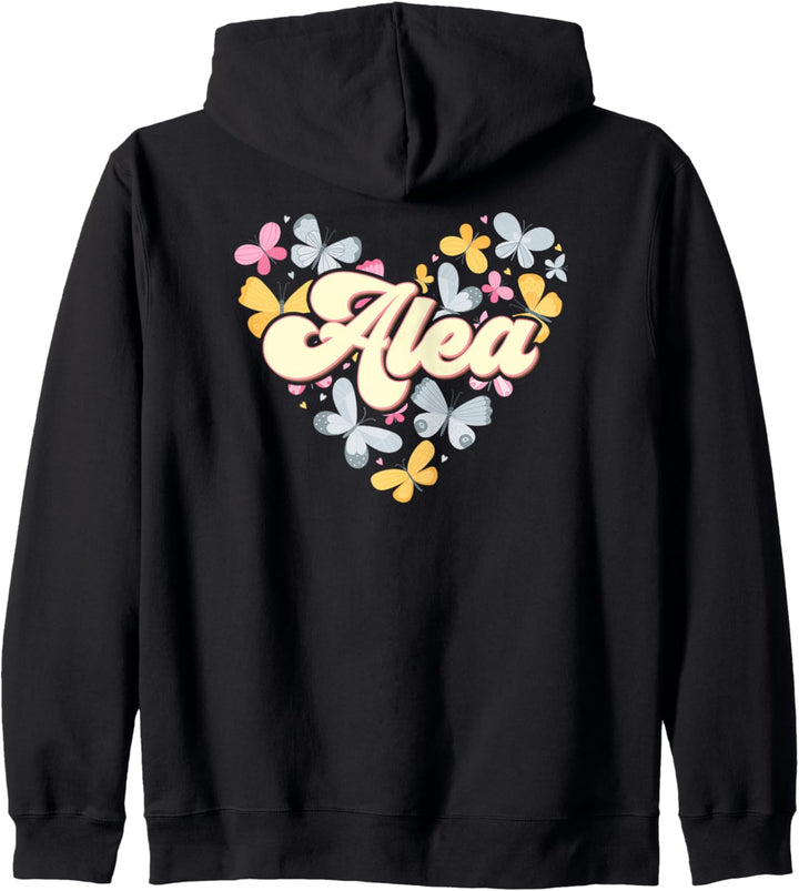 Alea Retro Vintage Schmetterling Vornamen Namen Kapuzenjacke