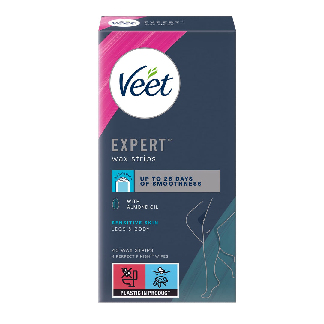 Veet Wachsstreifen für empfindliche Haut, 40 Stück 0.12 g (1er Pack), 0.12 g (1er Pack)