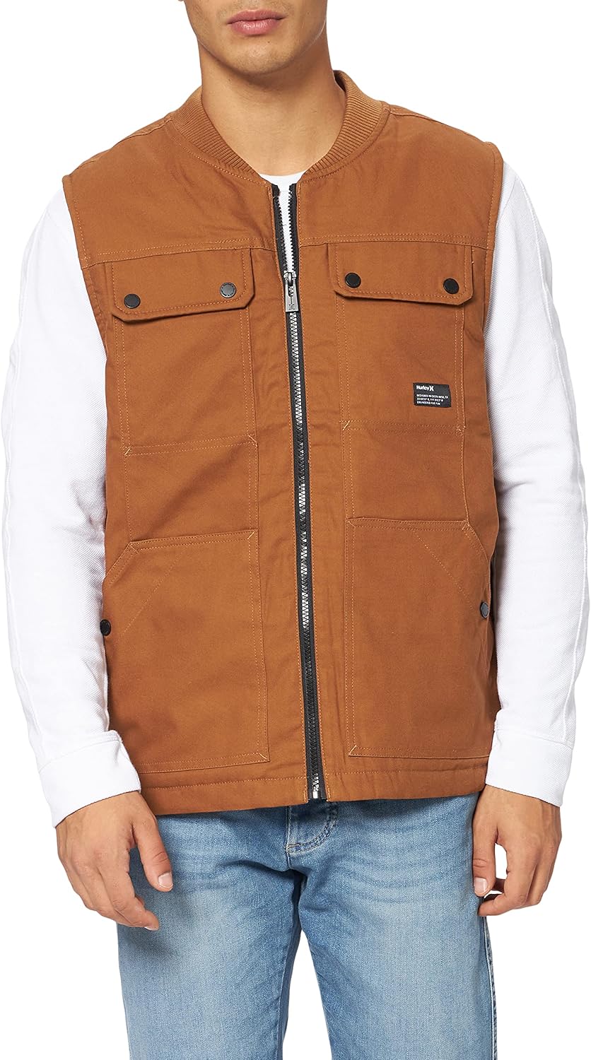 Hurley Herren M Roth Multi Pocket Worker Vest M Roth Multi Pocket Worker Vest M Dusty Peach, M Dusty