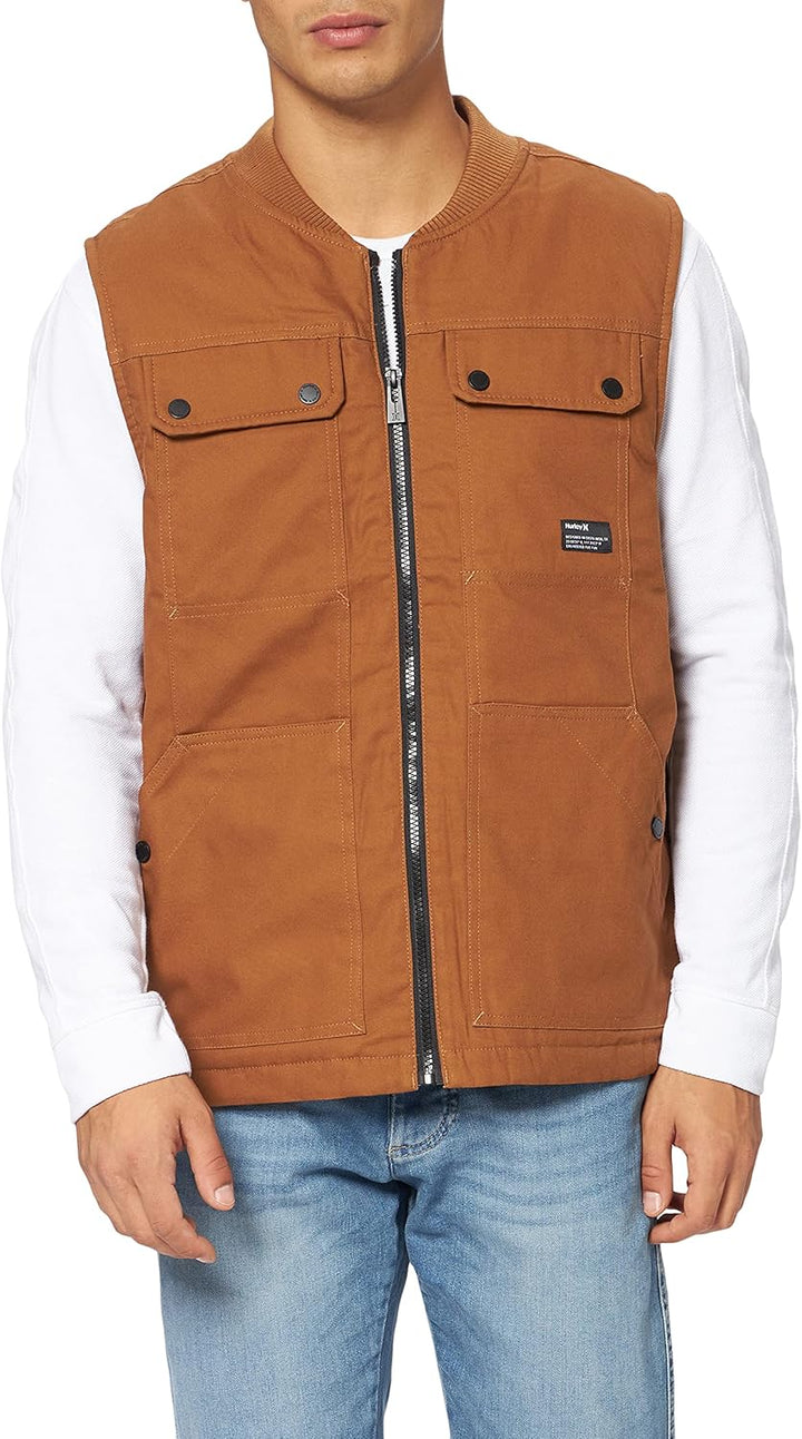 Hurley Herren M Roth Multi Pocket Worker Vest M Roth Multi Pocket Worker Vest M Dusty Peach, M Dusty