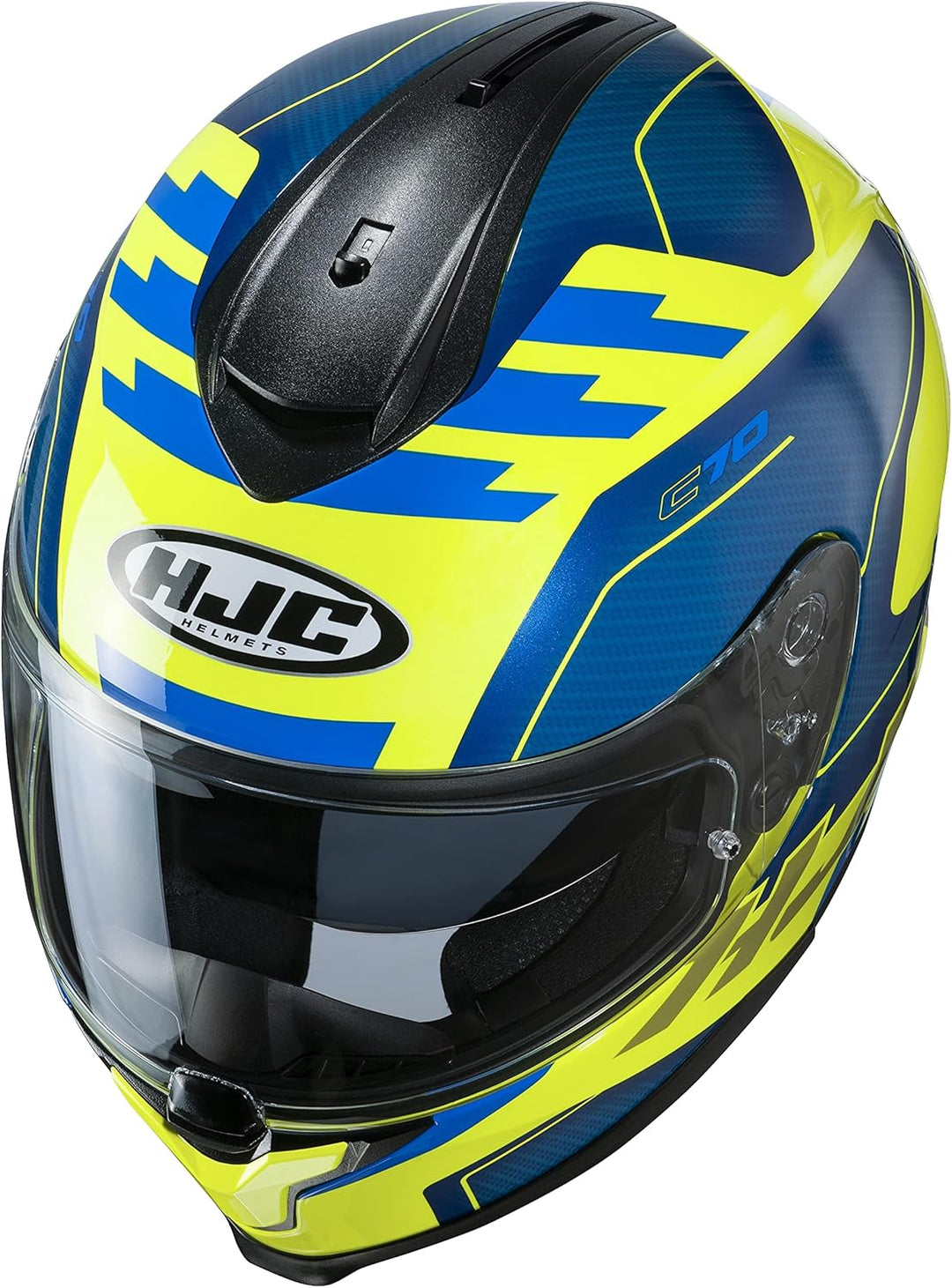 HJC Helmets Herren Nc Motorrad Helm, Blau/Gelb, XS XS Blau/Gelb