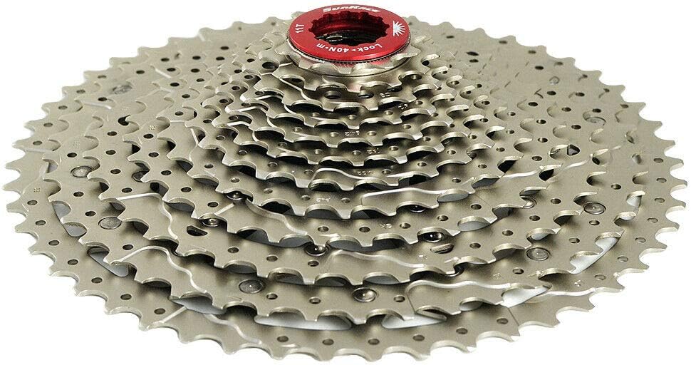 SunRace CSMZ800 11-51T 12 Speed Wide Ratio Cassette, Silver, ST1876