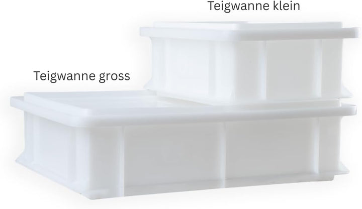 hello sweety Marcels Teigwanne mit Deckel 40×30×10 cm – Gärbox für Brot- und Pizzateig bis 2 kg – st